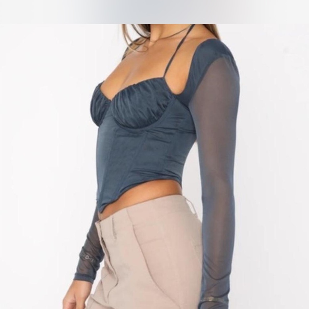 White fox Must be Magic Corset Top